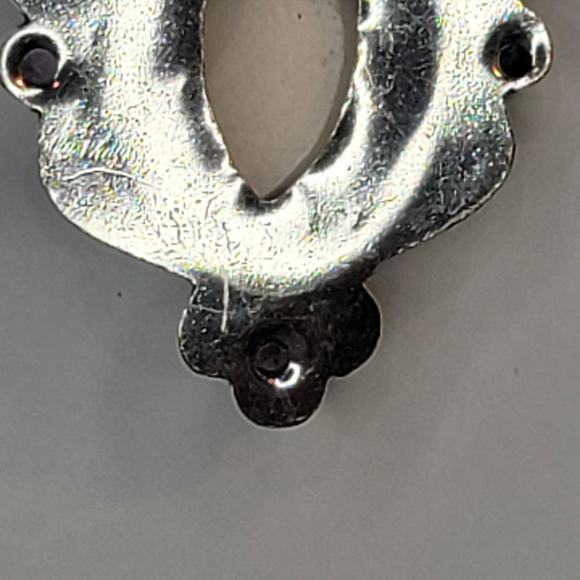 Sterling Silver Pendant with Multicolor Stone Face and Amethyst Accents - Picture 5 of 12